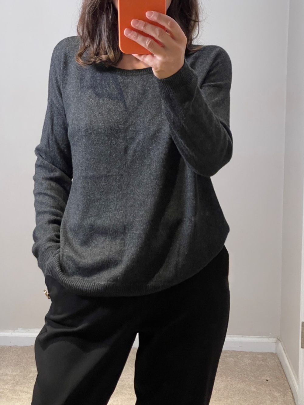 H&M wool blend long sleeve gray knit women S